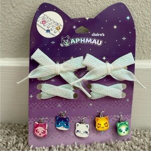 Aphmau Cat Laces for shoes with charms Accessories Set